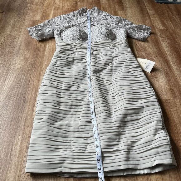 NWT TS Couture Light in the Box‎ Gray Lace Dress Women's 8 - Picture 10 of 10